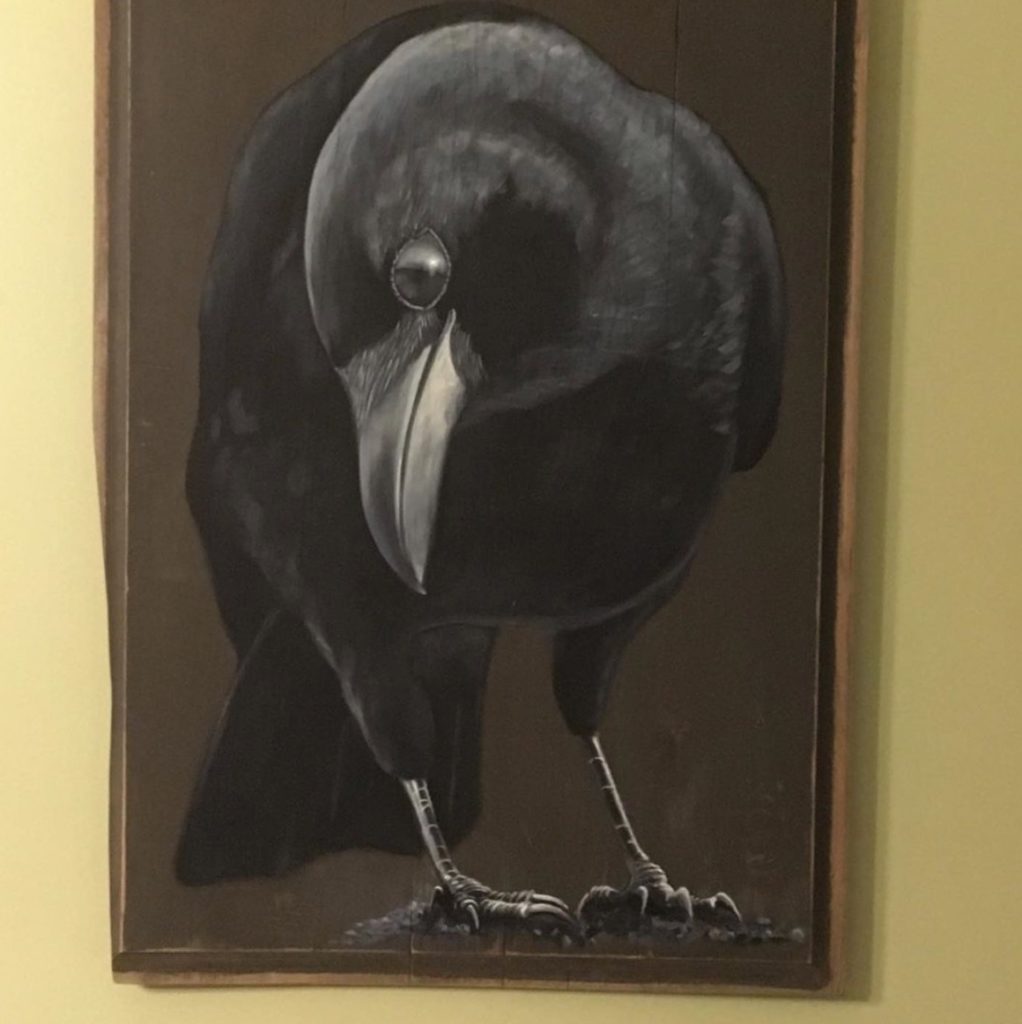 Painting of crow